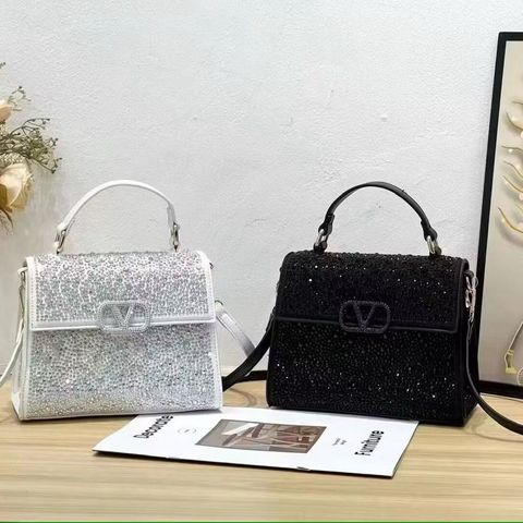 2025 Mới Châu Âu và Mỹ retro mini kim cương đính kim cương nóng túi xách lật che vai đeo chéo dây chuyền nữ