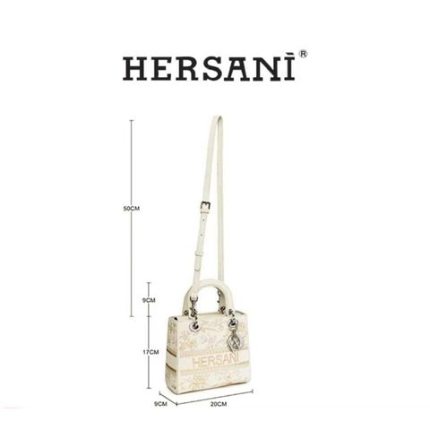 (Hàng V.I.P LIMITED - NO BOX - SHOP TẶNG HỘP KHÁC) - Túi xách nữ HERSANI khóa BẠC thêu thủ công sang trọng, đẳng cấp