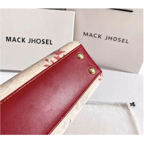 (Hàng V.I.P LIMITED ORDER - FULLBOX HÃNG TEM THẺ) - Túi xách nữ MISS GAIL họa tiết thêu Đỏ Sang Trọng