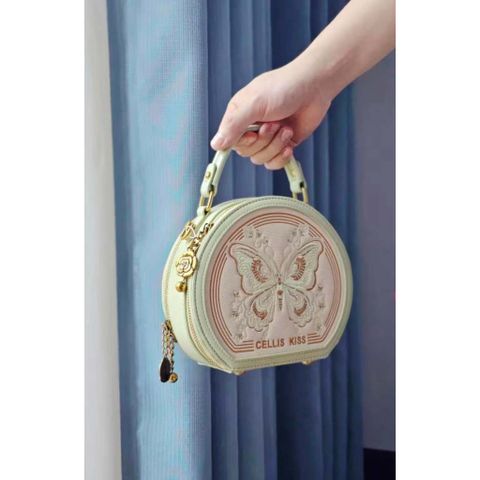 (Hàng V.I.P LIMITED - FULLBOX HÃNG) - Túi xách nữ CELLIS KISS cốp tròn phiên bản giới hạn tinh tế
