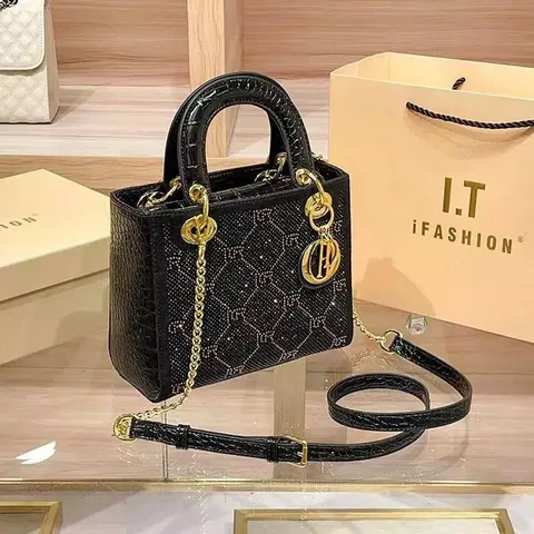 (Hàng V.I.P MOVDARL) - Túi Xách Dự Tiệc Thiết Kế Mới Đính Mặt Đá Phong Cách Phương Tây Dành Cho Nữ
