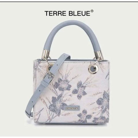 (LIMITED ORDER) - Túi Xách Cốp Nữ Chính Hãng TERRE BLEUE, Họa tiết thêu hoa, Sang trọng Thanh Lịch, Đi Tiệc