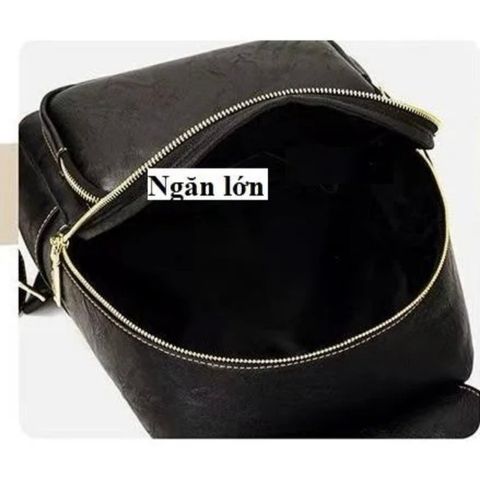 Balo Da Bò Thật, Khắc Hoa Tinh Xảo, Thiết Kế Retro Unisex