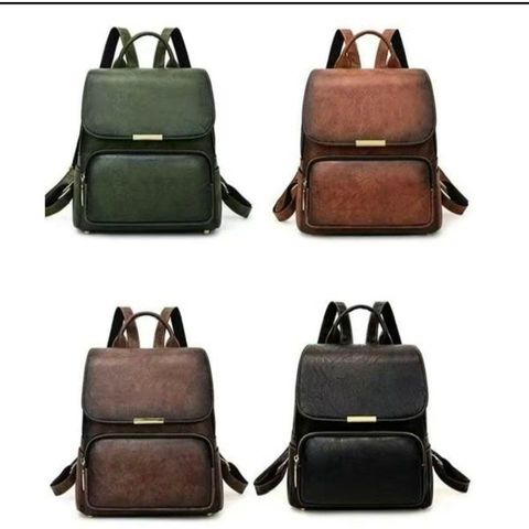 Balo Da Bò, Phong Cách Retro Cổ Điển Unisex, Chất Bò Thật Bền Đẹp