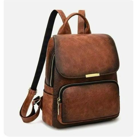 Balo Da Bò, Phong Cách Retro Cổ Điển Unisex, Chất Bò Thật Bền Đẹp
