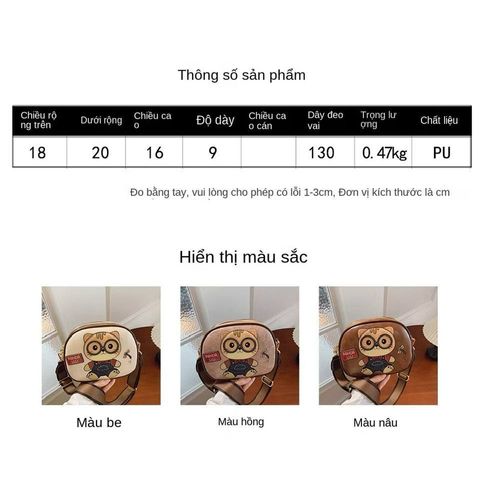 Túi Đeo Chéo Một Vai Giản Dị Nguyên Bản Hoang Dã Mới Túi Máy Ảnh Nhiều Lớp Dễ Phối Thời Trang Dễ Thương