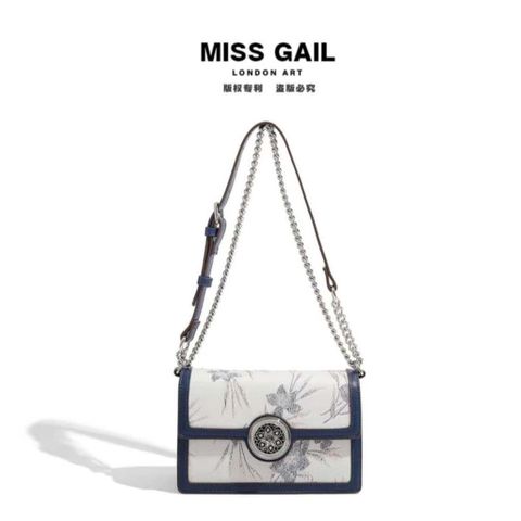 (Hàng V.I.P LIMITED) - Túi xách Nữ MISS GAIL vuông nhỏ thêu hoa lan khóa xoay