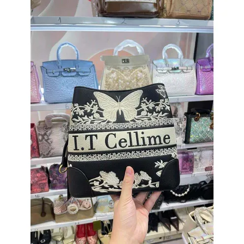 (Hàng V.I.P LIMITED - FULLBOX HÃNG) - Túi xách Nữ I.T CELLIME kiểu thêu Thời thượng, Thanh lịch, Dễ phối đồ