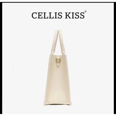 (Hàng V.I.P LIMITED - NO BOX) - Túi xách Tote Nữ CELLIS KISS sức chứa lớn họa tiết thêu thời thượng, đẳng cấp, màu Kem