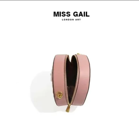 (Hàng V.I.P LIMITED) - Túi Cốp tròn MISS GAIL có chi tiết ren thắt nút màu Hồng không quai xách