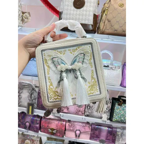 (HÀNG V.I.P LIMITED - IT CELLIME) - Túi xách nữ CHÍNH HÃNG sang trọng, Hoa Văn tinh tế 20cm