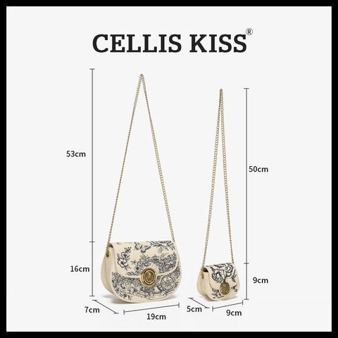 (Hàng V.I.P LIMITED - FULLBOX HÃNG) - Túi xách CELLIS KISS thêu công nghệ mới thanh lịch, túi đôi. Màu xanh