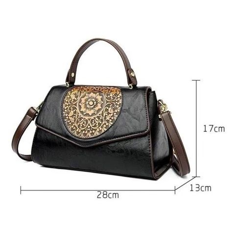 (M5978 - HÀNG V.I.P - DA BÒ HỌA TIẾT) - Túi xách Nữ Da Bò Xuất Âu Khắc Size 28