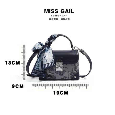 (Hàng V.I.P LIMITED) - Túi MISS GAIL thiết kế thêu hộp, TẶNG KÈM DÂY LỤA, Kết cấu cao cấp Thiết kế đặc biệt