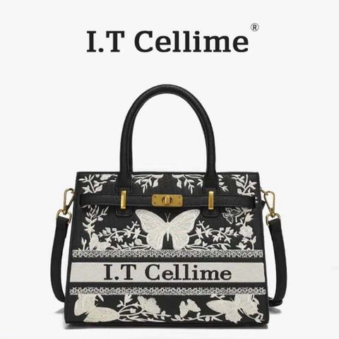 (HÀNG V.I.P HÃNG LIMITED) - Túi xách nữ I.T CELLIME thêu hồ điệp thanh lịch, trang nhã, thời thượng