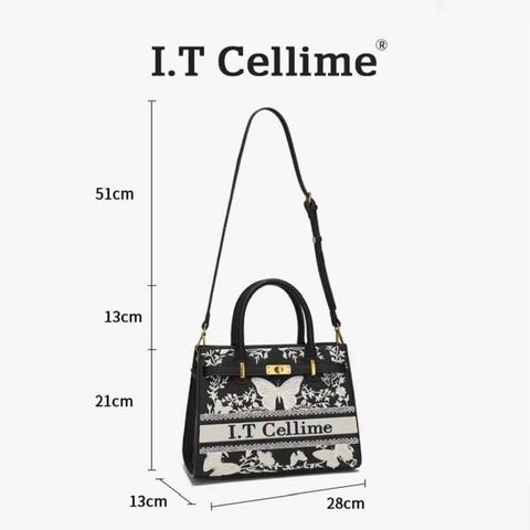 (HÀNG V.I.P HÃNG LIMITED) - Túi xách nữ I.T CELLIME thêu hồ điệp thanh lịch, trang nhã, thời thượng
