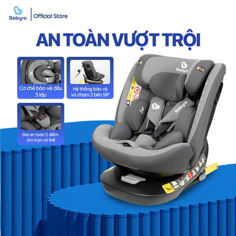 Ghế ô tô cho bé BABYRO I-SPINSAFE (G412I0T)
