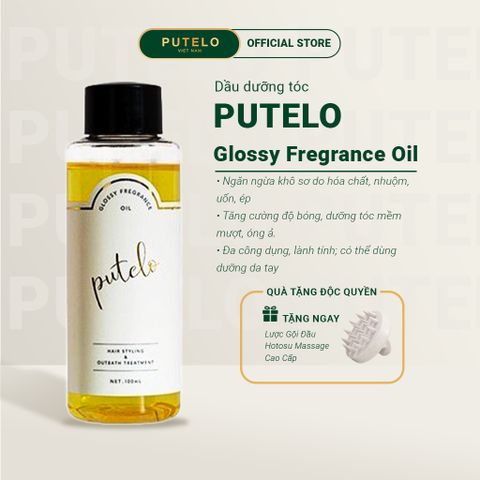 Dầu dưỡng tóc, phục hồi, tạo kiểu Putelo Glossy Fragrance Oil từ Nhật mềm mượt không bết dính