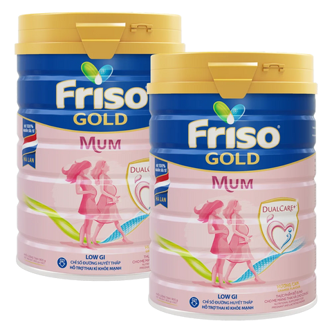 Combo 2 lon Sữa bầu Friso Mum Gold 900g hương cam