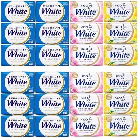 Xà Phòng Kao White Soap Nhật Bản 130g | Xà Phòng Tắm Dịu Nhẹ, Dưỡng Ẩm Cho Da Nhạy Cảm