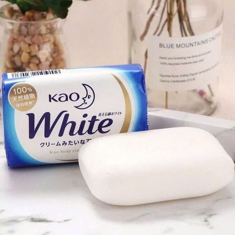 Xà Phòng Kao White Soap Nhật Bản 130g | Xà Phòng Tắm Dịu Nhẹ, Dưỡng Ẩm Cho Da Nhạy Cảm