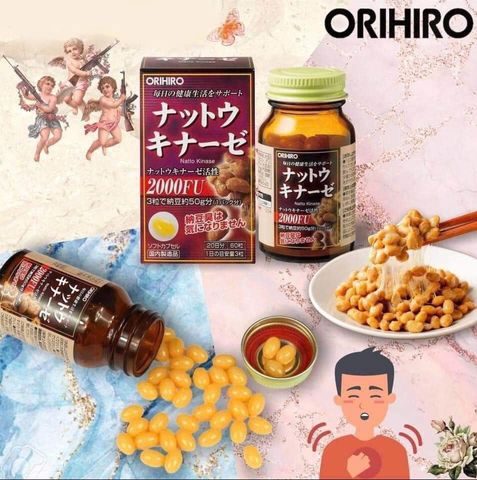 Viên Uống Nattokinase 2000FU Orihiro Nhật Bản – Hỗ Trợ Tuần Hoàn Máu & Sức Khỏe Tim Mạch