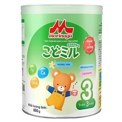 Combo 2 Sữa Morinaga số 3 800g hương vani (Kodomil, trên 3 tuổi)