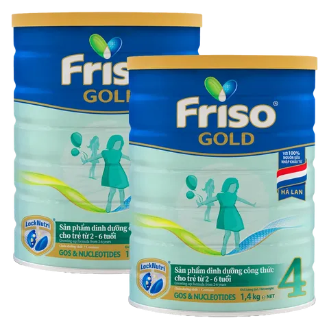 Combo 2 lon Friso Gold 4, 2 - 6 tuổi (1400gr)