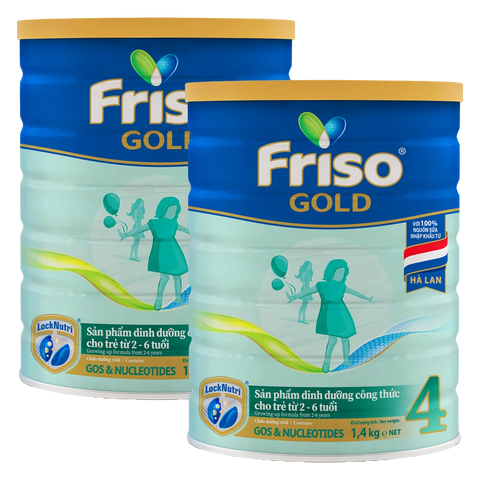 Combo 2 lon Friso Gold 4, 2 - 6 tuổi (1400gr)