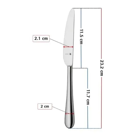 Bộ 6 dao ăn WMF Merit Cromargan Protect 23,2cm