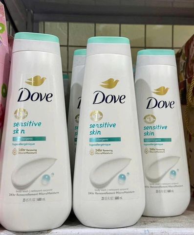 Sữa tắm Dove Sensitive Skin 680ml – làm sạch dịu nhẹ cho da nhạy cảm