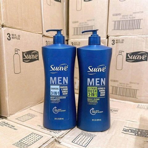 Sữa tắm Suave Men 3in1 Citrus Rush 828ml – tắm gội tiện lợi cho nam