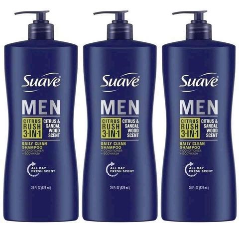 Sữa tắm Suave Men 3in1 Citrus Rush 828ml – tắm gội tiện lợi cho nam