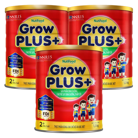 Combo 3 Sữa GrowPLUS+ Đỏ 2+ 1.5kg (Từ 2 tuổi)