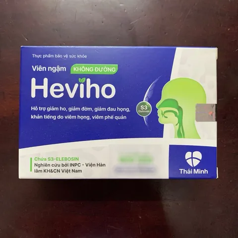 Kẹo ngậm ho không đường Heviho Thái Minh - Từ Thảoo Dượcc Hỗ Trợ Giảm Ho, Giảm Đau Họng, Khản Tiếng