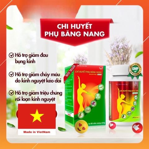 Chỉ Huyết Phụ Băng Nang - Điều hòa kinh nguyệt, giảm đau bụng kinh, rong kinh - lọ 30 viên
