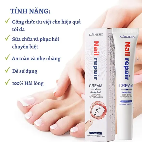 Kem loại bỏ nấm móng Tinh chất phục hồi móng 20g Kem phục hồi móng Móng kháng khuẩn chân loại nấm móng gãy móng chốn