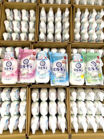 Sữa tắm bọt mịn dịu nhẹ COW Milky Body Soap dạng túi 360ml/dạng chai 500ml