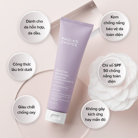 Kem Chống Nắng Kháng Nước Paula's Choice Extra Care SPF 50 