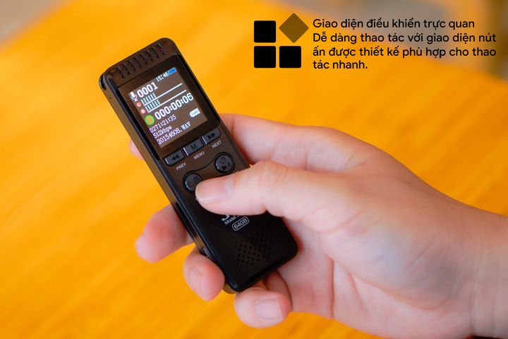 Máy Ghi Âm JVJ J125i 64GB - Thiết Bị Ghi Âm Chất Lượng Cao, MP3/WMA, Pin Lithium, Hàng Chính Hãng, Dụng Cụ Ghi Âm Tiện Lợi