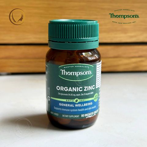 Viên uống kẽm hữu cơ Thompson’s Organic Zinc 80 viên