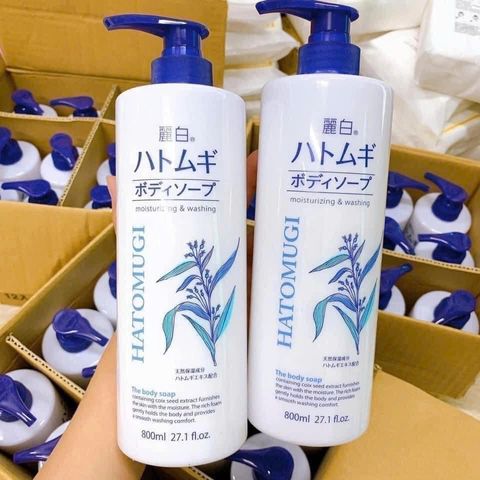 Sữa Tắm Hatomugi Nhật Bản 800ml – Dưỡng Ẩm Chuyên Sâu, Da Mềm Mịn Mỗi Ngày