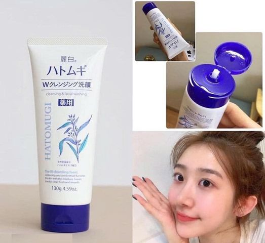 Sữa Rửa Mặt Hatomugi Naturie Nhật Bản 130g – Làm Sạch Dịu Nhẹ, Dưỡng Ẩm Tự Nhiên
