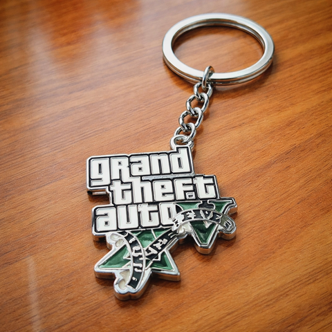 Móc Khóa Kim Loại GTA V – Grand Theft Auto 5 Logo Cao Cấp Phụ Kiện Sưu Tầm Game Thủ