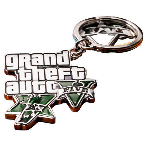 Móc Khóa Kim Loại GTA V – Grand Theft Auto 5 Logo Cao Cấp Phụ Kiện Sưu Tầm Game Thủ