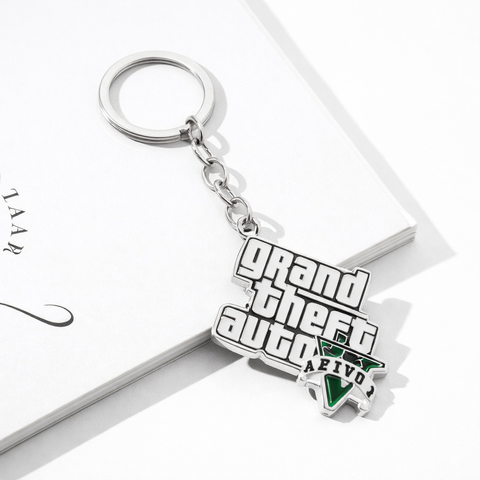Móc Khóa Kim Loại GTA V – Grand Theft Auto 5 Logo Cao Cấp Phụ Kiện Sưu Tầm Game Thủ
