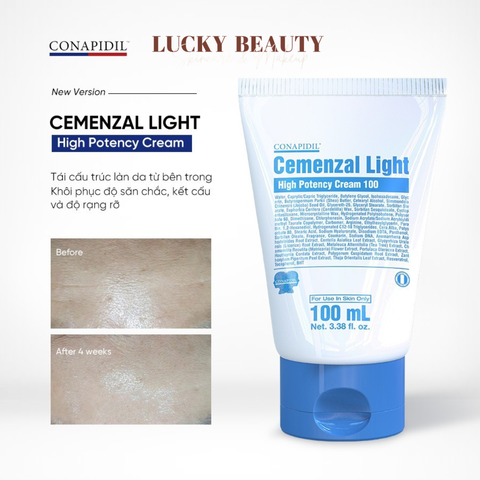 CONAPIDIL CEMENZAL LIGHT (tube) : Kem Dưỡng Hỗ Trợ Tái Tạo & Làm Đầy Sẹo Rỗ - Phục Hồi Chuyên Sâu Từ Tế Bào Gốc 100ML