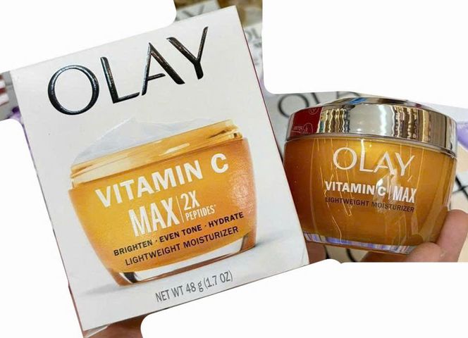 Kem dưỡng trắng da dưỡng ẩm Olay Vitamin C Max 2X Peptides, chính hãng Mỹ