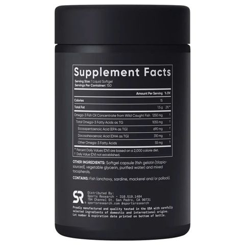 Viên uống dầu cá Omega 3 SR Fish Oil 150 viên của Mỹ