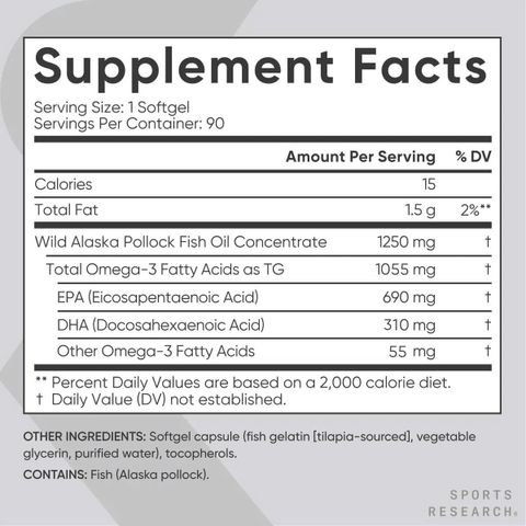 Viên uống dầu cá Omega 3 SR Fish Oil 150 viên của Mỹ